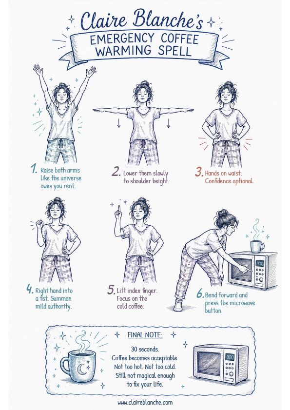 Emergency Coffee Warming Spell Illustrated Guide